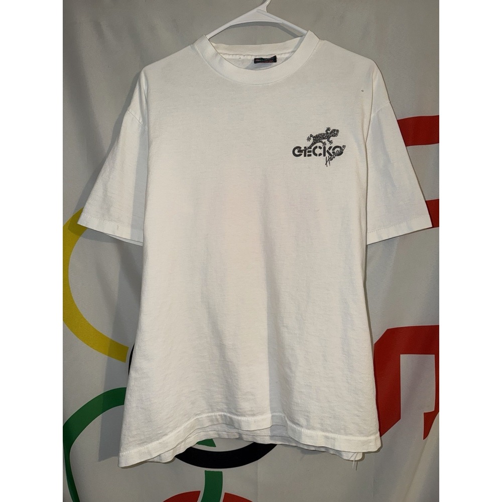Vintage Gecko Hawaii Graphic Tee T Shirt Large Surf Skate 90s